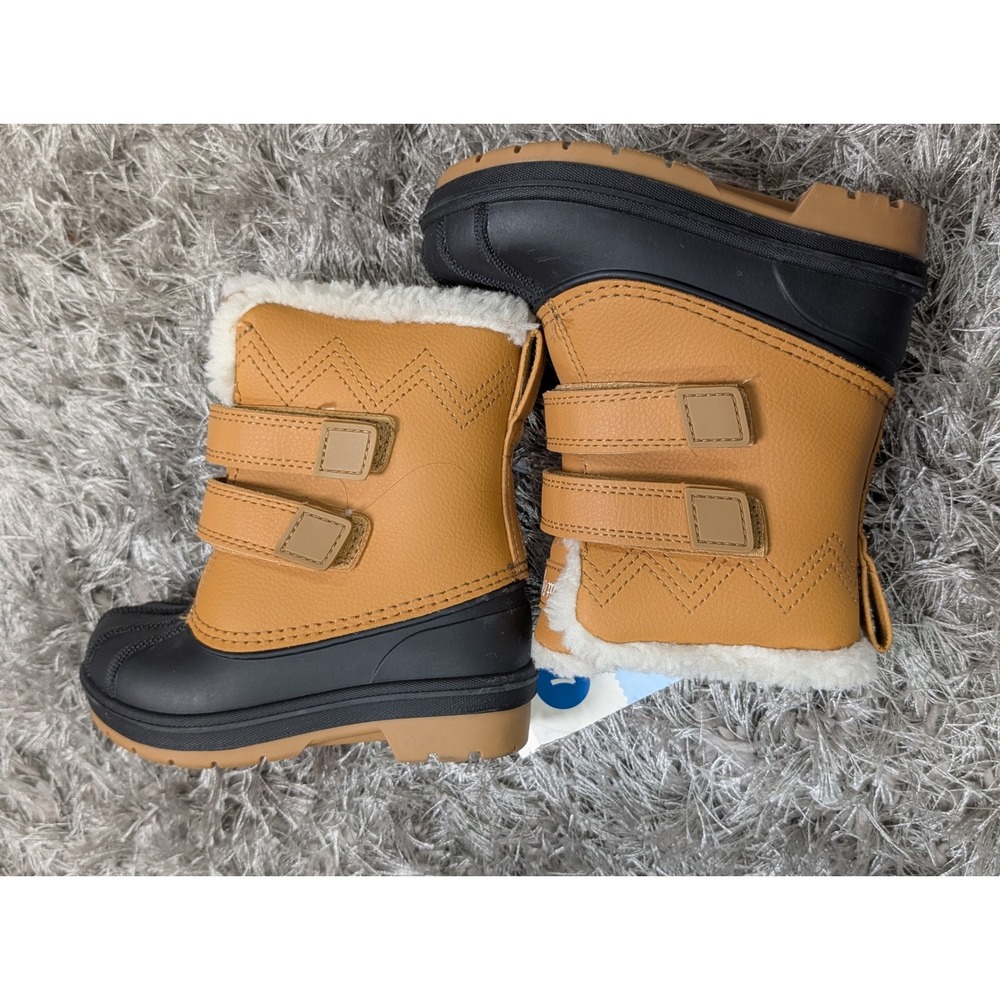 Cat & Jack Toddler Denver‎ Winter Boots Cognac Brown Black Size 7 NEW - Picture 4 of 8